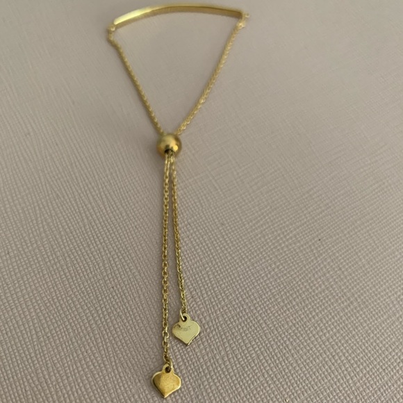 ADORNIA 14K Yellow Gold Bar Station Slide Bracelet - Picture 7 of 8